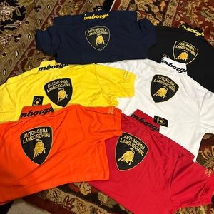 Mens new size (XXL fit XL ) COTTON 100% Lamborghini polo T-shirt each $60